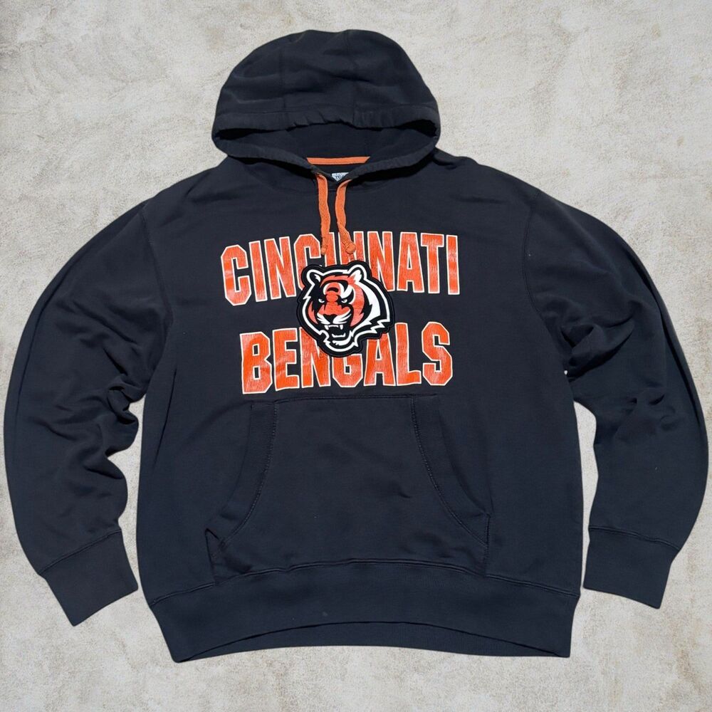 NFL Cincinnati Bengals Black Men's Hoodie Sweatshirt Team Apparel Size L